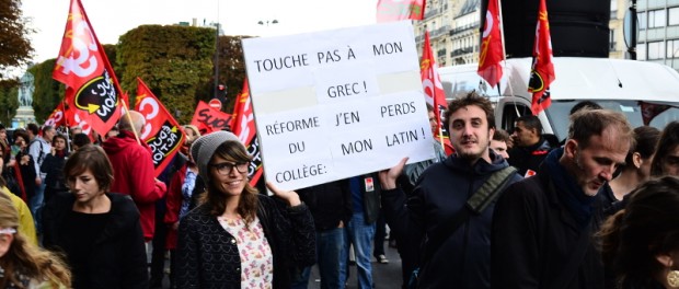 manifestation contre la réforme du collège à Paris