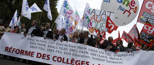 manif pour abrogation reforme college