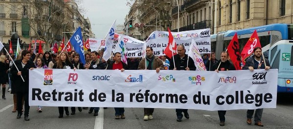 Manifestation à Toulon le 26 janvier 2016