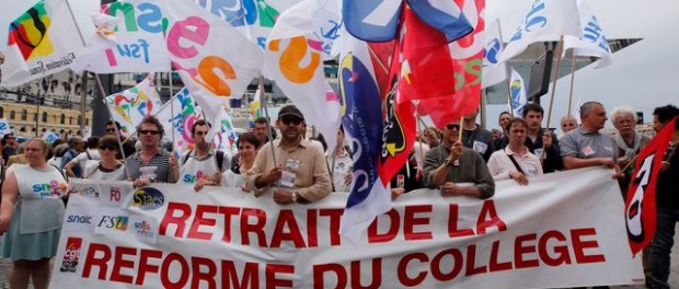 manif contre la réforme du collège à Paris le 19 mai 2015