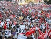 Manifestation en 2010 en Espagne contre la dérèglementation du travail