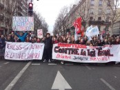 Cortège de l'EHESS contre la loi Travail le 9 mars 2016