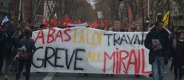 Cortège de l'université du Mirail à Toulouse contre la loi Travail