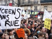Cortège lycéen à Paris contre la loi Travail le 9 mars 2016