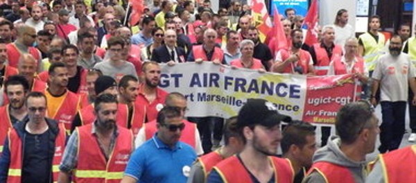 mai_2016_cgt_airfrance_marseille Manifestation de la CGT Air France à l'aéroport de Marseille