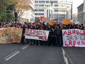 Manifestation à Lyon contre les lois LRU et Fioraso