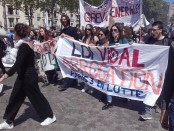 03/05/2018 les étudiants de différentes facs parisienne manifestent et s'invitent à la manifestation de l'intersyndicale de l'éducation à Montparnasse