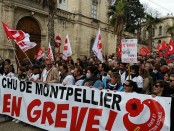 22 mars 2018 manifestation du CHU de Montpellier