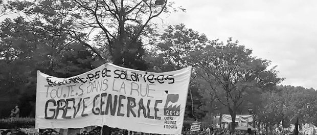 01/05/2018 Massif et combatif cortège inter-fac avant les gaz lacrymogènes et la répression...