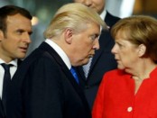 Rencontre entre Merkel, Macron et Trump