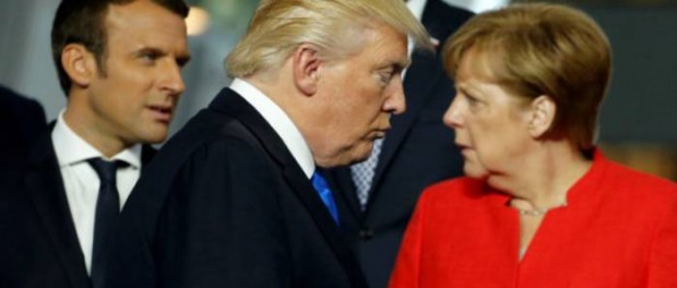 Rencontre entre Merkel, Macron et Trump