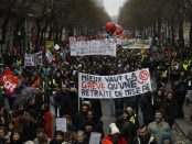 Manifestation à Paris le 9 janvier 2020 contre la contre-réforme des retraites