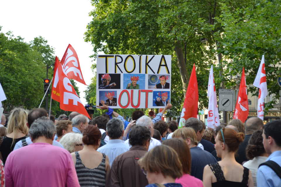 Manifestation à Athènes contre la Troika - 2015