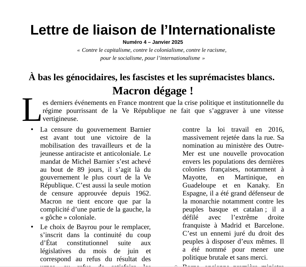 Lettre numéro 4