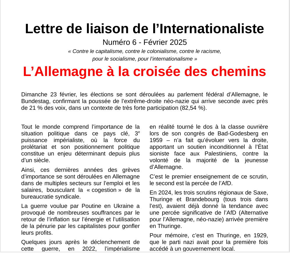 Lettre numéro 6